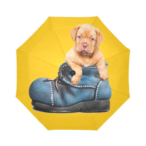Sweet Puppy in his Blue Shoe Auto-Foldable Umbrella (Model U04)