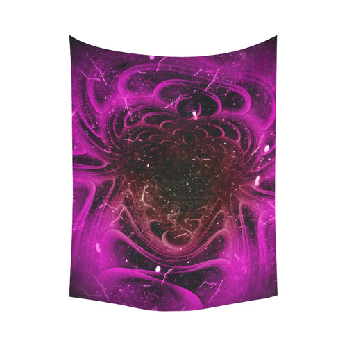 Abstract design in purple colors Cotton Linen Wall Tapestry 80"x 60"