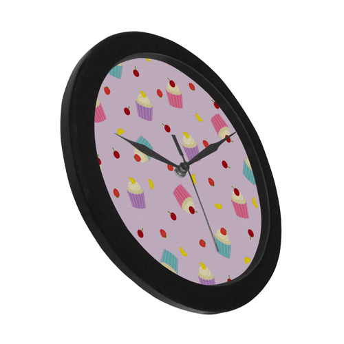 Fruity Cupcakes Circular Plastic Wall clock