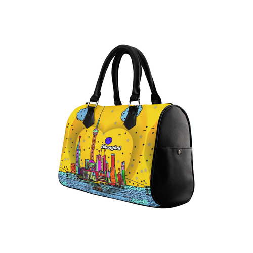 Shanghai / 上海 Popart by Nico Bielow Boston Handbag (Model 1621)