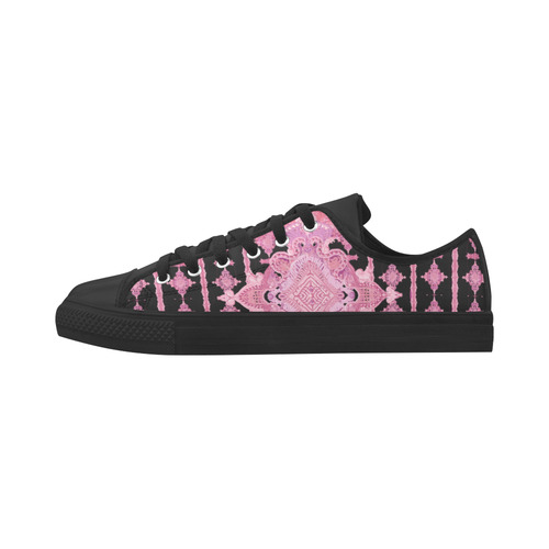 Louvre black pink  by Sandrine Kespi Aquila Microfiber Leather Women's Shoes (Model 031)