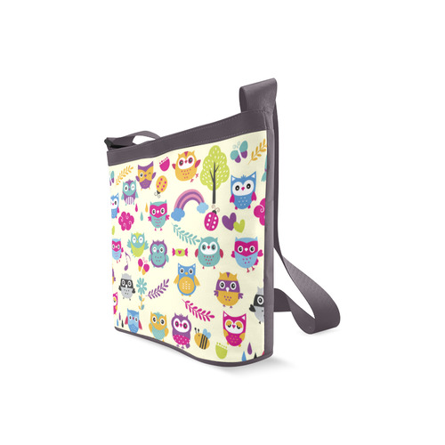 Cute Owls Funny Colorful Butterfly Ladybug Crossbody Bags (Model 1613)