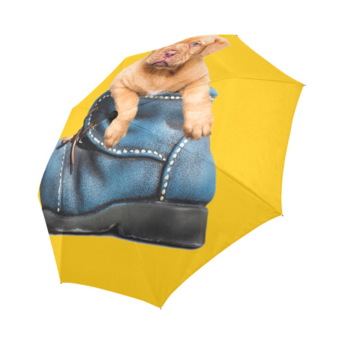 Sweet Puppy in his Blue Shoe Auto-Foldable Umbrella (Model U04)