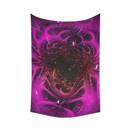 Abstract design in purple colors Cotton Linen Wall Tapestry 90"x 60"