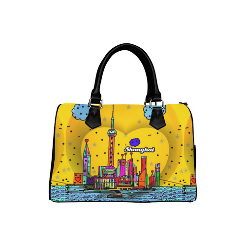 Shanghai / 上海 Popart by Nico Bielow Boston Handbag (Model 1621)