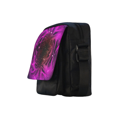 Abstract design in purple colors Crossbody Nylon Bags (Model 1633)