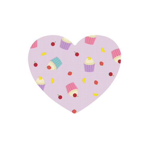 Fruity Cupcakes Heart-shaped Mousepad
