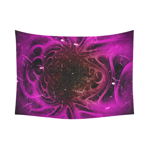 Abstract design in purple colors Cotton Linen Wall Tapestry 80"x 60"