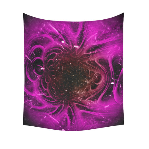 Abstract design in purple colors Cotton Linen Wall Tapestry 51"x 60"