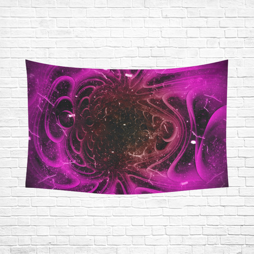 Abstract design in purple colors Cotton Linen Wall Tapestry 90"x 60"