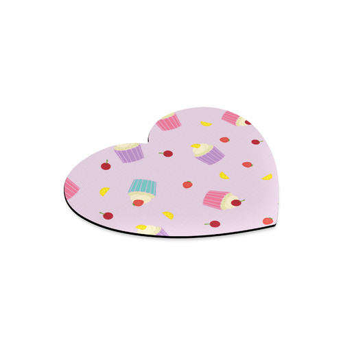 Fruity Cupcakes Heart-shaped Mousepad