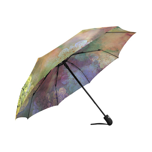 WATERCOLOR MANDALA dark grunge style pattern Auto-Foldable Umbrella (Model U04)