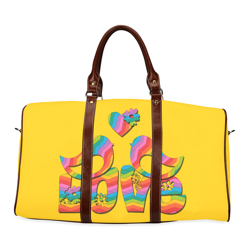 Love Birds with a Heart Waterproof Travel Bag/Small (Model 1639)