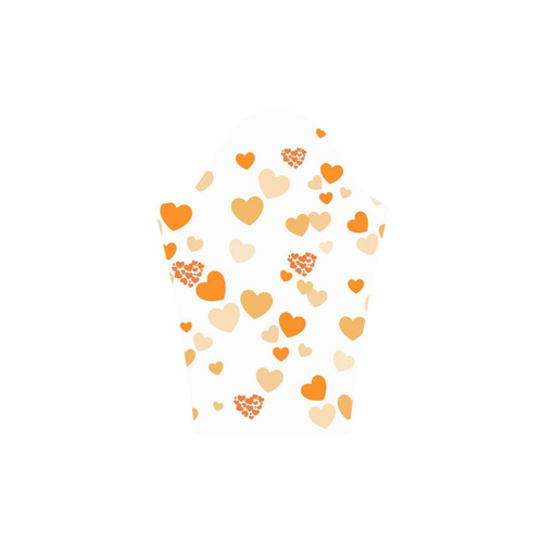 lovely Valentine-Hearts orange Round Collar Dress (D22)