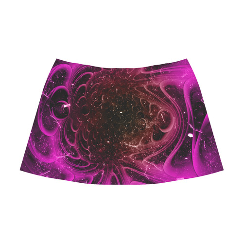 Abstract design in purple colors Mnemosyne Women's Crepe Skirt (Model D16)