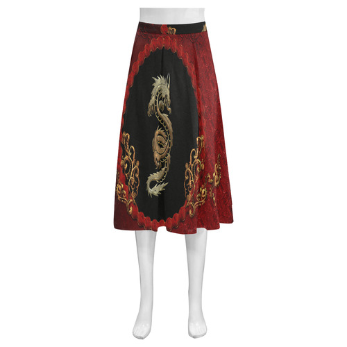 The chinese dragon Mnemosyne Women's Crepe Skirt (Model D16)