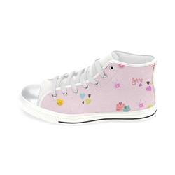 love and valentine 01B by FeelGood High Top Canvas Women's Shoes/Large Size (Model 017)