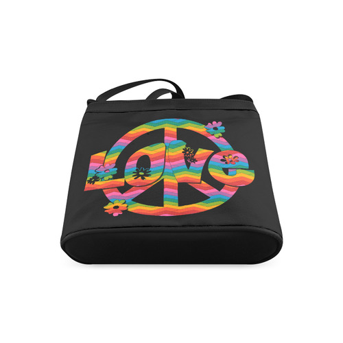 Colorful Love and Peace Crossbody Bags (Model 1613)