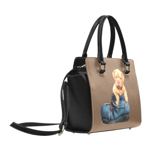 Sweet Puppy in his Blue Shoe Classic Shoulder Handbag (Model 1653)