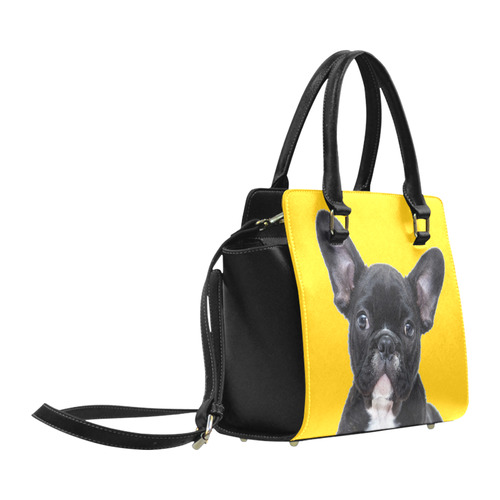 Sweet little Bulldog makes you happy Classic Shoulder Handbag (Model 1653)
