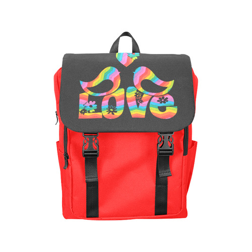 Love Birds with a Heart Casual Shoulders Backpack (Model 1623)
