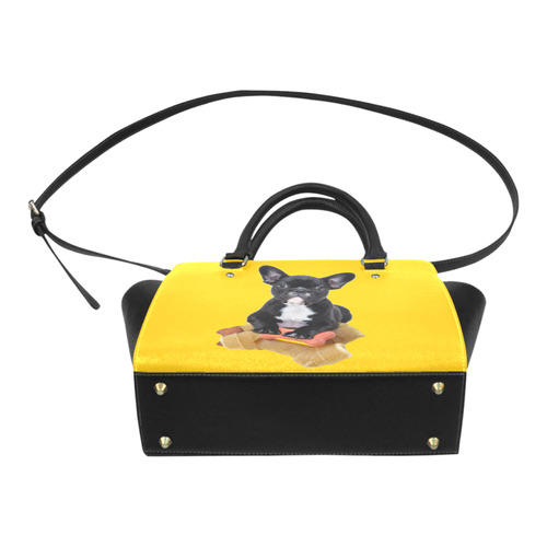 Sweet little Bulldog makes you happy Classic Shoulder Handbag (Model 1653)