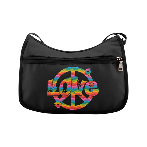 Colorful Love and Peace Crossbody Bags (Model 1616)