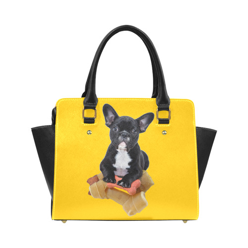 Sweet little Bulldog makes you happy Classic Shoulder Handbag (Model 1653)