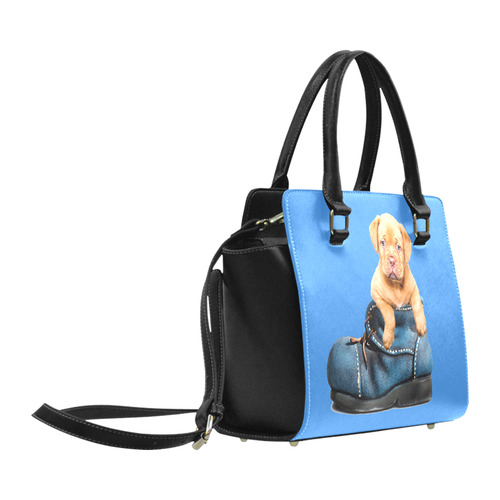 Sweet Puppy in his Blue Shoe Classic Shoulder Handbag (Model 1653)