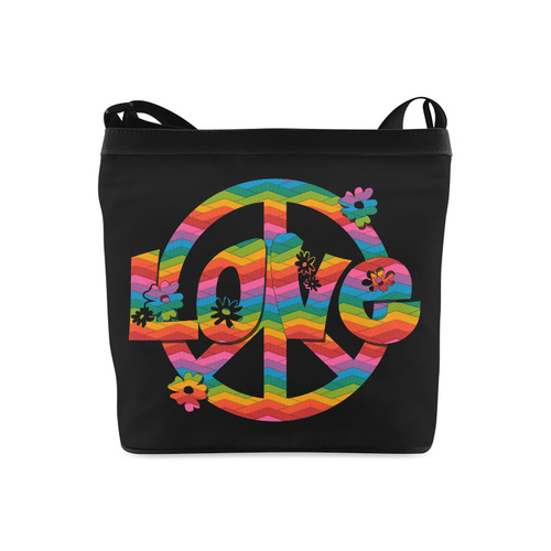 Colorful Love and Peace Crossbody Bags (Model 1613)