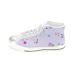 love and valentine 01A by FeelGood High Top Canvas Women's Shoes/Large Size (Model 017)