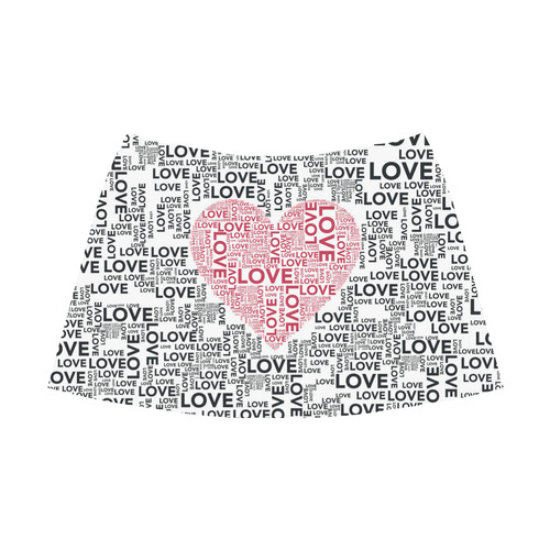 Love Heart Mnemosyne Women's Crepe Skirt (Model D16)
