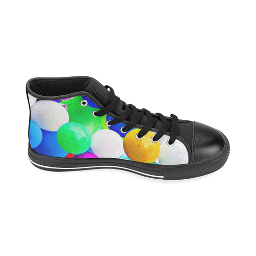 Celebrate with balloons 1 High Top Canvas Women's Shoes/Large Size (Model 017)