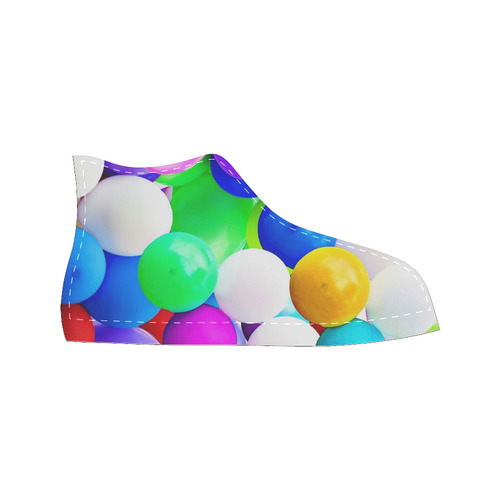Celebrate with balloons 1 High Top Canvas Women's Shoes/Large Size (Model 017)