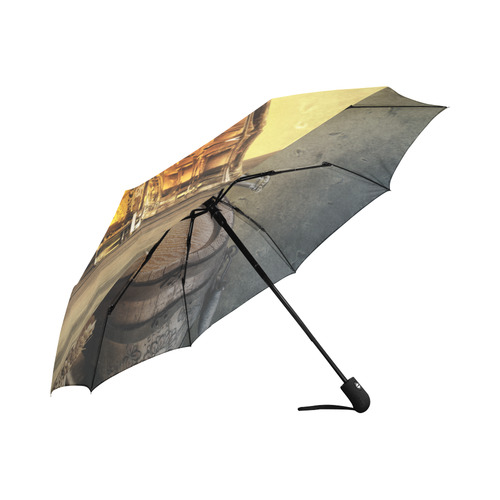 Barrel and the Beer Glasses on the Table Auto-Foldable Umbrella (Model U04)