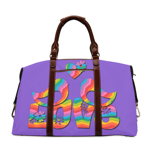 Love Birds with a Heart Classic Travel Bag (Model 1643) Remake