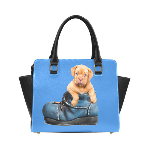 Sweet Puppy in his Blue Shoe Classic Shoulder Handbag (Model 1653)