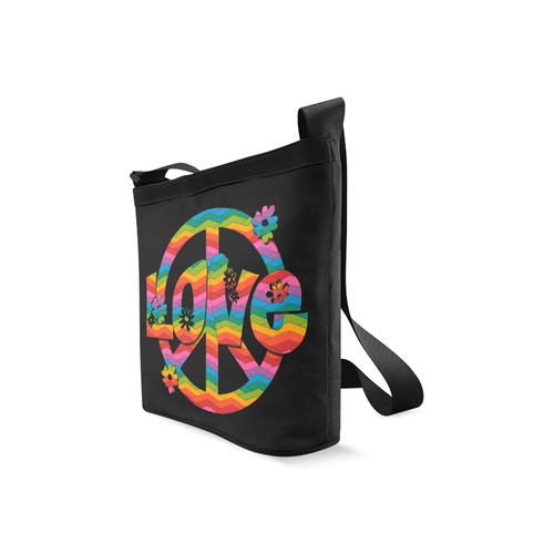 Colorful Love and Peace Crossbody Bags (Model 1613)
