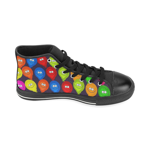 Funny balloons High Top Canvas Women's Shoes/Large Size (Model 017)