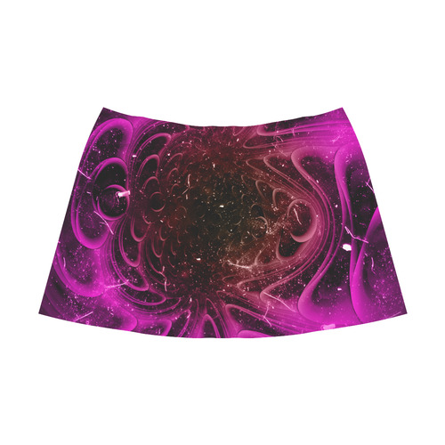 Abstract design in purple colors Mnemosyne Women's Crepe Skirt (Model D16)