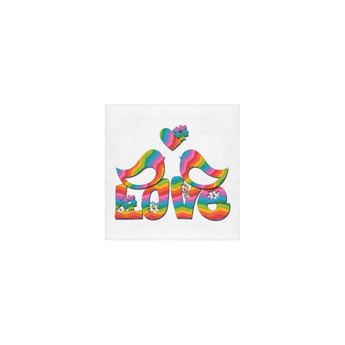 Love Birds with a Heart Square Towel 13“x13”
