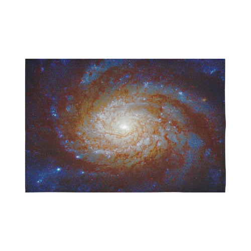 Spiral Galaxy Hubble Telescope Cotton Linen Wall Tapestry 90"x 60"