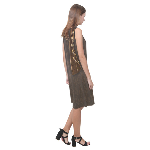 3D waistcoat design Sleeveless Splicing Shift Dress(Model D17)