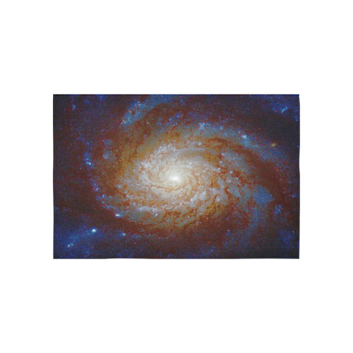 Spiral Galaxy Hubble Telescope Cotton Linen Wall Tapestry 60"x 40"