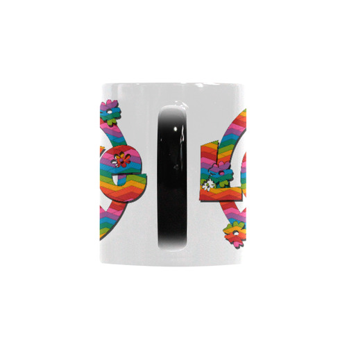 Colorful Love and Peace Custom Morphing Mug