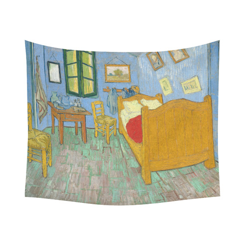 Van Gogh Bedroom in Arles Cotton Linen Wall Tapestry 60"x 51"