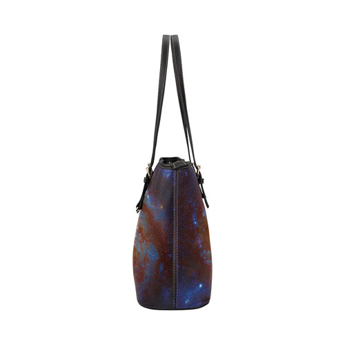 Spiral Galaxy Hubble Telescope Leather Tote Bag/Large (Model 1651)