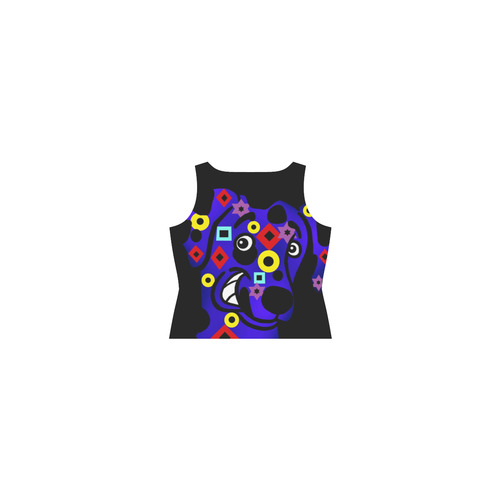 Doodle Dogd Dan Sleeveless Splicing Shift Dress(Model D17)