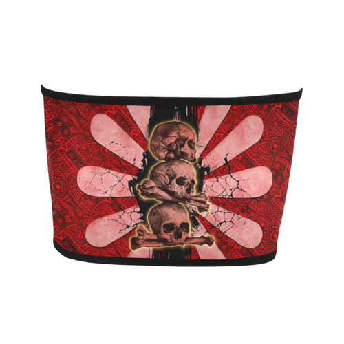 Skulls on a flower Bandeau Top