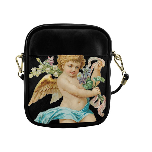 Vintage Easter Angel With Flowers Sling Bag (Model 1627)